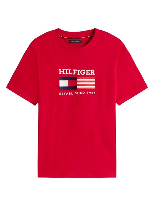 T-shirt rossa in cotone Tommy Hilfiger | MW0MW39843XLD